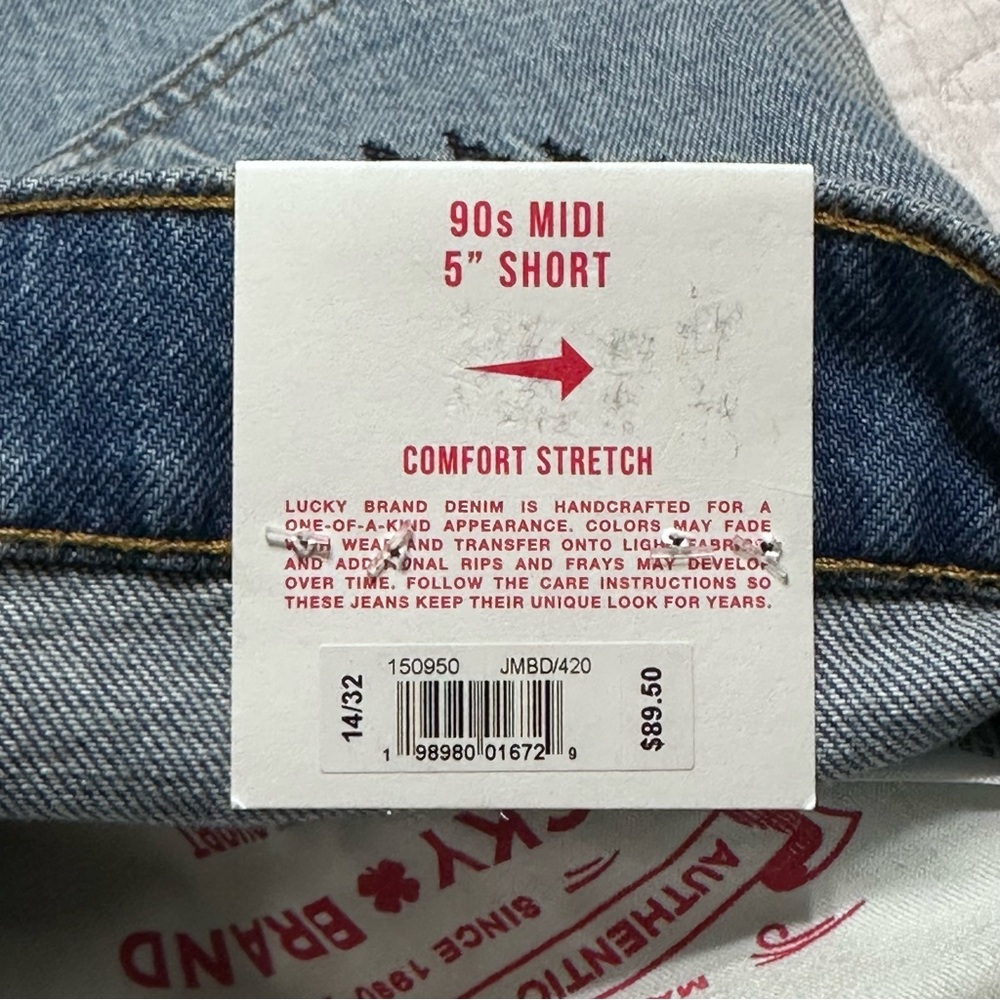 Grateful Dead x Lucky Brand NEW Women’s 90s Midi Jean Shorts Embroidered Rock - Picture 11 of 12